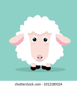 Cute cartoon little sheep