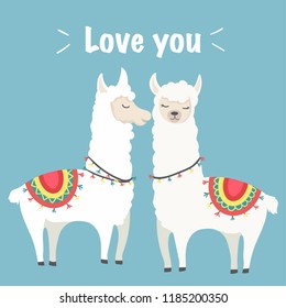 Cute cartoon llama design