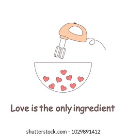 cute cartoon love concept vector illustration