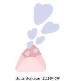 Cute cartoon love letter, envelope with heart icons. Hand drawn vector illustration. Valentine's day, wedding vector illustration for design. sweet element