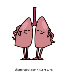Cute cartoon lungs.