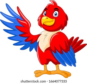 Un guacamayo de caricatura muy lindo