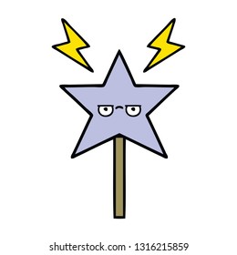 cute cartoon of a magic wand