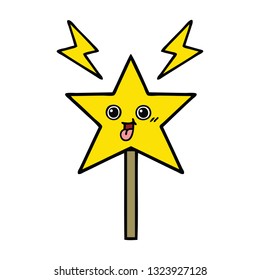 cute cartoon of a magic wand