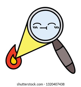 cute cartoon of a magnifying glass