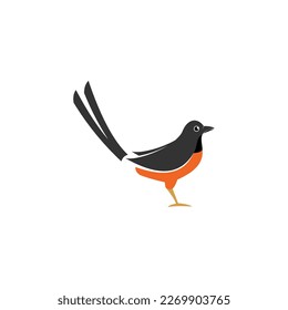 Cute Cartoon Magpie Bird Animal Pet Illustration