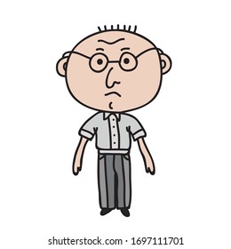 Cute cartoon man. Vector illustration