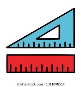 cute cartoon of a maths set