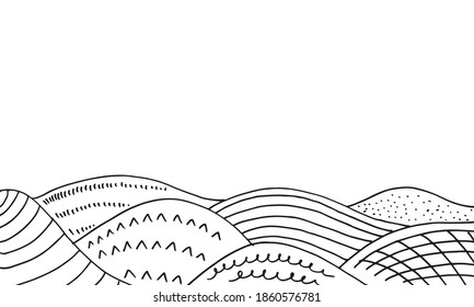 Cute cartoon meadow for background and  design concept.