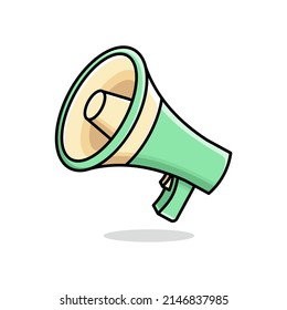 cute cartoon megaphone. for stickers or icons