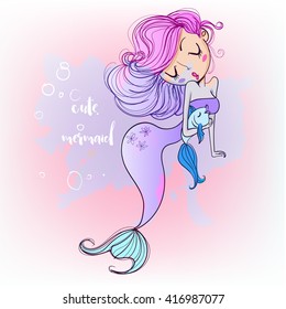 cute cartoon mermaid