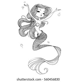 cute cartoon mermaid