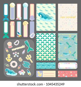 Cute Cartoon Mermaid Planner Sticker