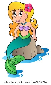 Cute cartoon mermaid 