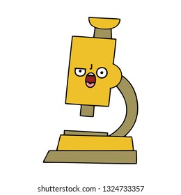 cute cartoon of a microscope