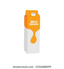 Cute cartoon milk box. strawberry, chocolate , banana , orange and regular milk. Isolated vector clip art illustration.