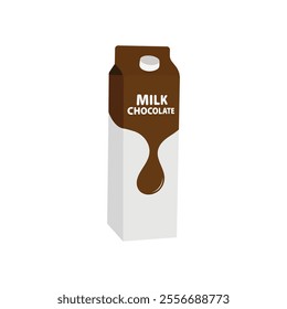 Cute cartoon milk box. strawberry, chocolate , banana , orange and regular milk. Isolated vector clip art illustration.