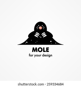 Cute cartoon mole