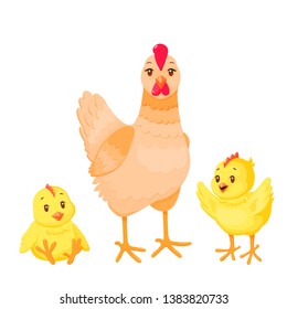 Cute Cartoon Chicken Baby Set Stock Vector (royalty Free) 1378705232