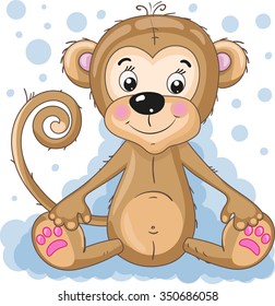 Cute cartoon monkey.