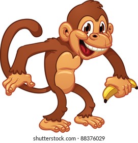 cartoon monkey images stock