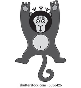 A cute cartoon monkey illustration.