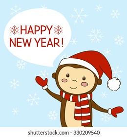 Cute cartoon monkey for Your design