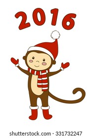 Cute cartoon monkey for Your design