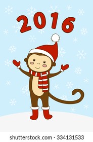 Cute cartoon monkey for Your design