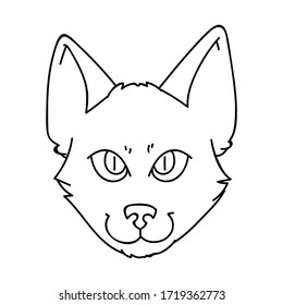 Caricatura monocroma cromada cromo Pieza de lino vectorial del gato Bobtail japonés. Cría de gatitos pedigrí para los amantes de los gatos. Gatito doméstico de calico purebred para mascota de ilustración de salón de mascota. felino aislado.