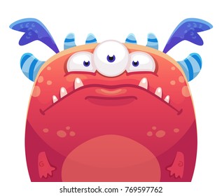 Cute Cartoon Monster Stock Vector (Royalty Free) 769597762