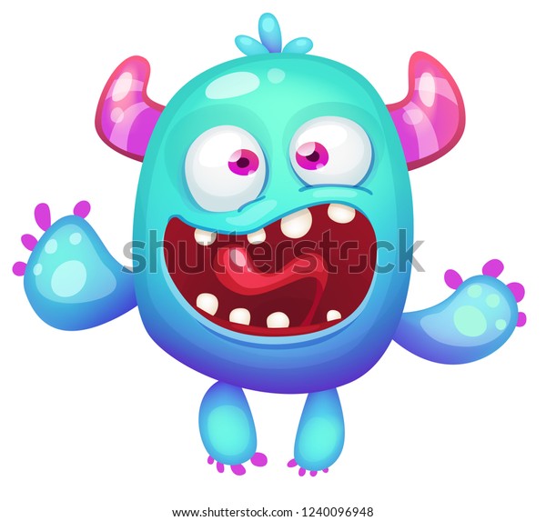 Immagine vettoriale stock 1240096948 a tema Cute Cartoon Monster
