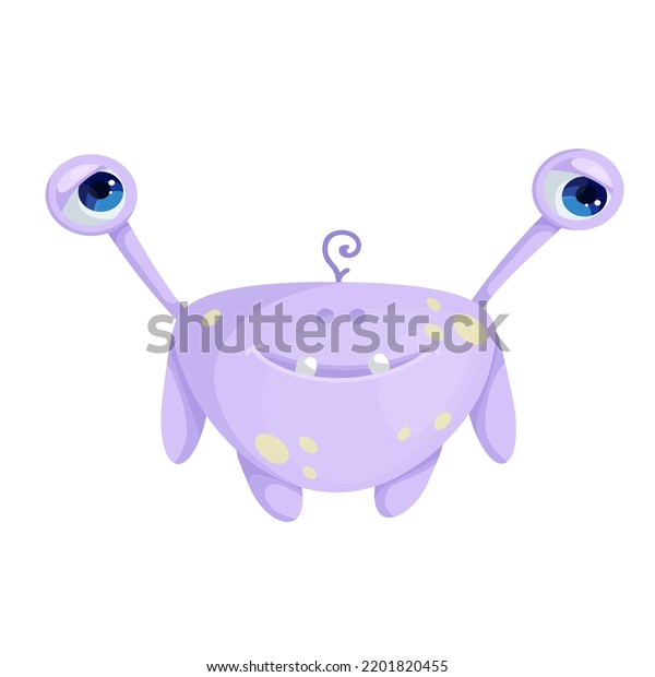 Cute Cartoon Monster Alien Isolated Vector Stock Vector Royalty Free 2201820455 Shutterstock 5738