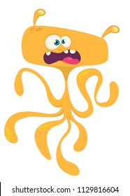Cute cartoon monster alien or octopus. Vector illustration. Design for children book, sticker, print or party decoration