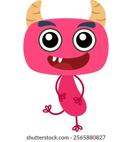 Cute Cartoon Monster Character Illustration