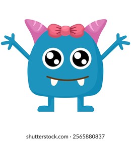 Cute Cartoon Monster Character Illustration