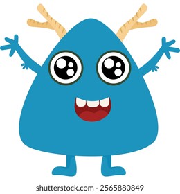 Cute Cartoon Monster Character Illustration