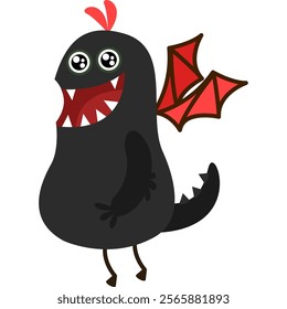 Cute Cartoon Monster Character Illustration