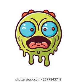 cute cartoon monster emoji illustration
