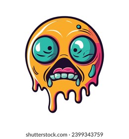 cute cartoon monster emoji illustration