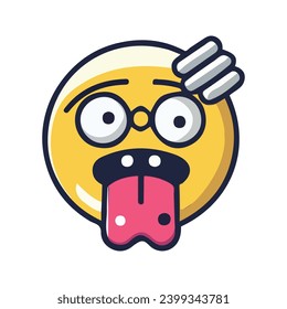 cute cartoon monster emoji illustration
