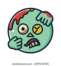 cute cartoon monster emoji illustration
