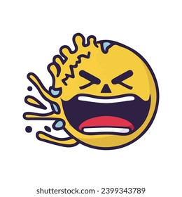 cute cartoon monster emoji illustration