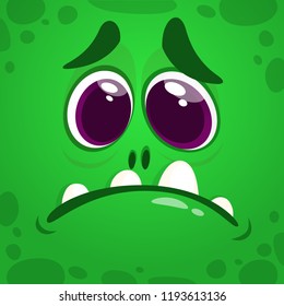 Cute Monster Face Square Avatar Vector Stock Vector (Royalty Free ...