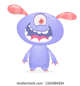 Cute cartoon monster. Halloween vector illustration