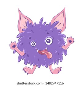 Cute cartoon monster. Print for children