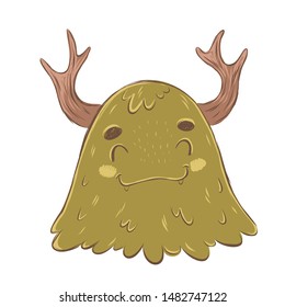Cute cartoon monster. Print for children