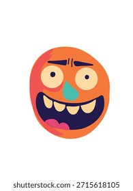 Vector sonriente lindo del monstruo de la historieta
