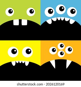 Cute Cartoon Monster Square Head Icon Stock Vector (Royalty Free ...