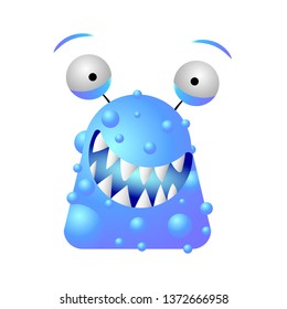 Cute cartoon monster. Vector funny monster character